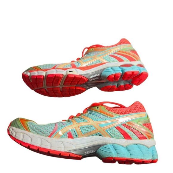 Asics Gel-Flux Athletic Lace Up Running Shoes Womens T3D9N Blue Pink 8 - Picture 3 of 8